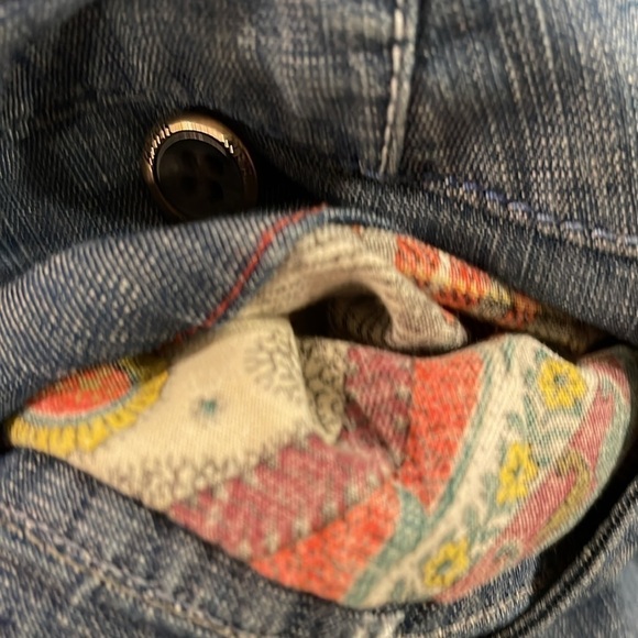 Meyer Hosen light blue stretchy  denim zip/slide clasp jeans with lined pockets - Picture 9 of 15